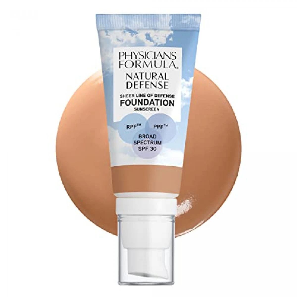 Physicians Formula Natural Defense Sheer Line Of Defense Foundation, Light-to-Medium, SPF 30, Tinted Sunscreen 3 Physicians Formula Natural Defense Sheer Line Of Defense Foundation, Light-to-Medium, SPF 30, Tinted Sunscreen