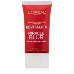 L’Oréal Paris L'Oreal Paris Skincare Revitalift Miracle Blur Instant Skin Smoother Primer, Facial Cream With SPF 30 Sunscreen, Face Moisturizer, 1.18 Fl. Oz.