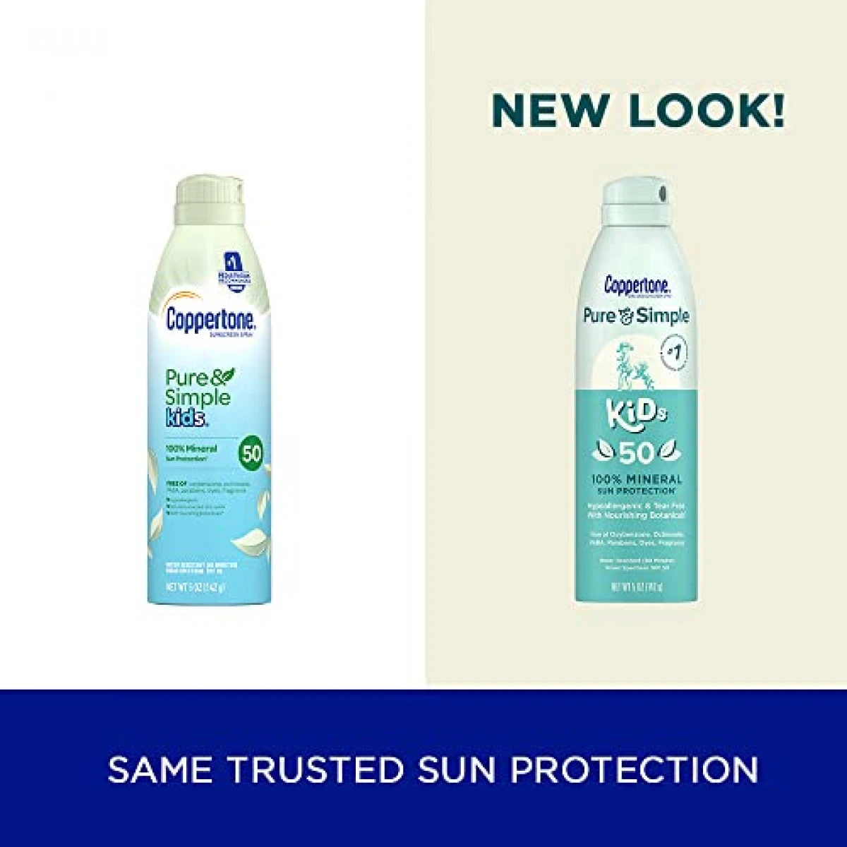 Coppertone Pure And Simple Kids Sunscreen Spray SPF 50, Zinc Oxide Mineral Sunscreen For Kids, Tear Free, Water Resistant, Broad Spectrum SPF 50 Sunscreen, 5 Oz Spray 4 Coppertone Pure And Simple Kids Sunscreen Spray SPF 50, Zinc Oxide Mineral Sunscreen For Kids, Tear Free, Water Resistant, Broad Spectrum SPF 50 Sunscreen, 5 Oz Spray - Image 2