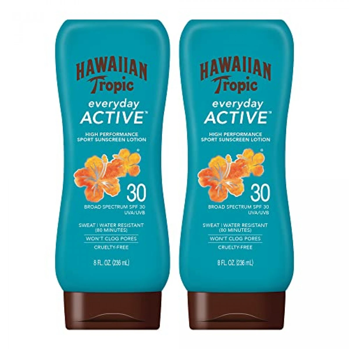 Hawaiian Tropic Everyday Active Sunscreen Lotion, SPF 30, 8oz - Twin Pack 3 Hawaiian Tropic Everyday Active Sunscreen Lotion, SPF 30, 8oz - Twin Pack