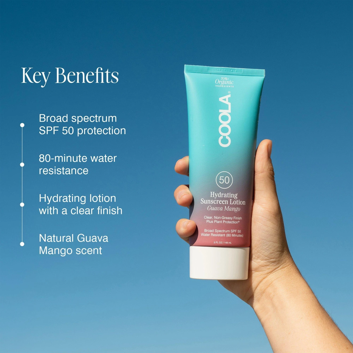 Coola GUAVA MANGO CLASSIC BODY ORGANIC SUNSCREEN LOTION SPF 50 5 Coola GUAVA MANGO CLASSIC BODY ORGANIC SUNSCREEN LOTION SPF 50 - Image 3