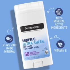 Neutrogena ULTRA SHEER SPF 50 ZINC MINERAL SUNSCREEN STICK 9 Neutrogena ULTRA SHEER SPF 50 ZINC MINERAL SUNSCREEN STICK -Nursing Products 2595047cm alt03