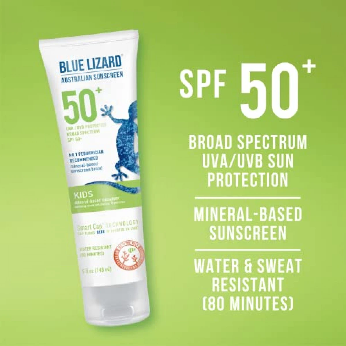 BLUE LIZARD Kids Sunscreen Lotion SPF 50+ 5oz Tube, Cream (F62450) 4 BLUE LIZARD Kids Sunscreen Lotion SPF 50+ 5oz Tube, Cream (F62450) - Image 2