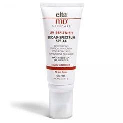 EltaMD UV Replenish Daily Face Sunscreen Broad-Spectrum SPF 44 Protection, Mineral, Oil Free, Water-Resistant Zinc Oxide, Facial Sunscreen For Sensitive Skin 2 Oz.