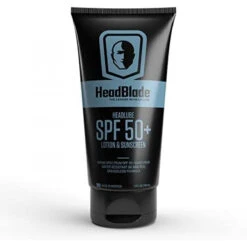 HeadBlade HeadLube SPF 50 Men's Lotion And Sunscreen - No Greasiness, Formulated For Face, Body & Scalps With Anti-Aging Properties - Water Resistant For 80 Minutes, 5 Fl Oz