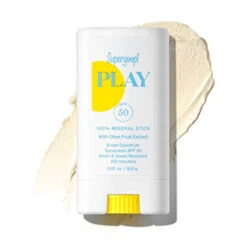 Supergoop! PLAY 100% Mineral Sunscreen Stick, .67 Oz - Reef-Friendly, SPF 50 Broad Spectrum Face Sunscreen For Sensitive Skin With Olive Fruit Extract - Clean Ingredients - Great For Active Days