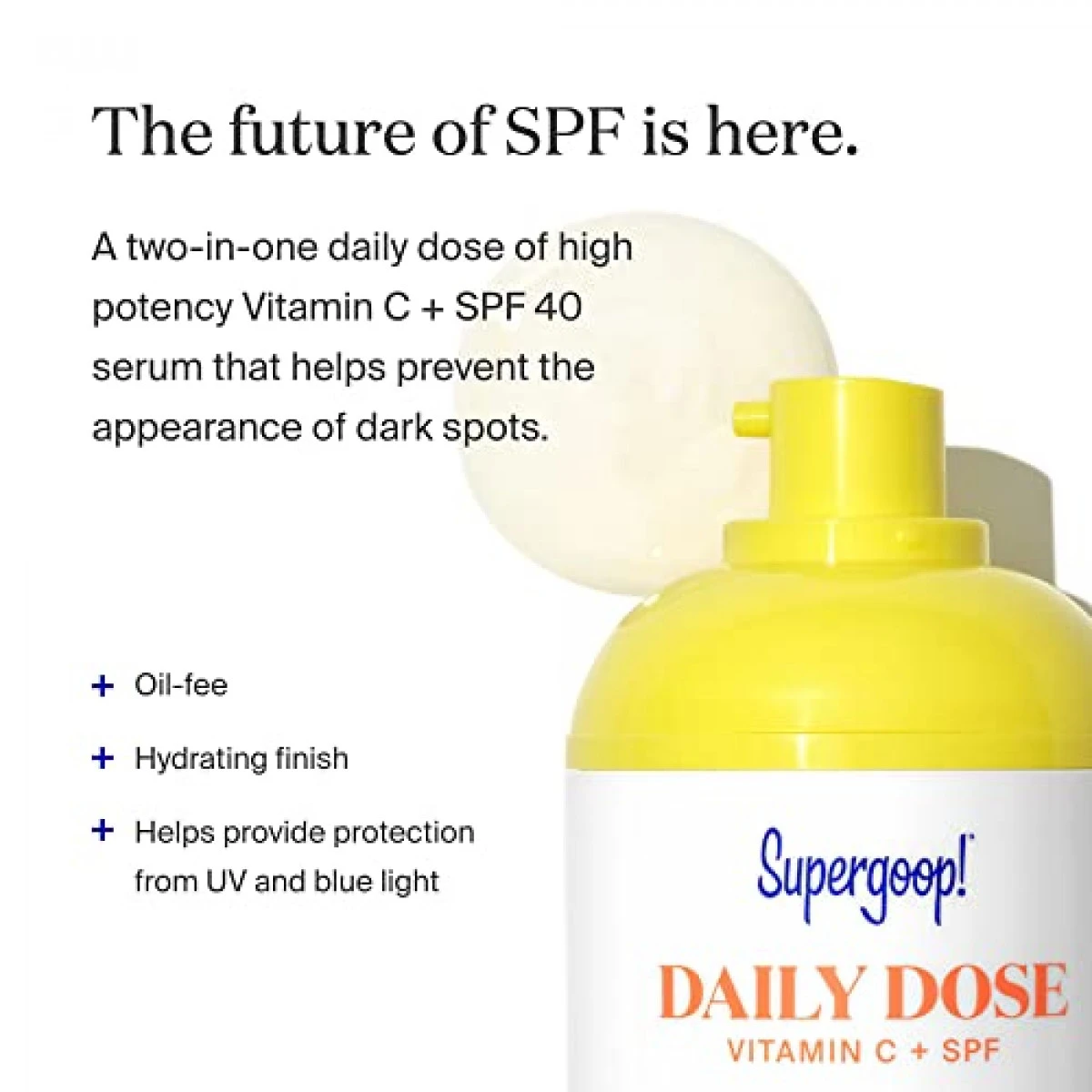 Supergoop! Daily Dose Vitamin C + SPF 40 PA+++, 1 Fl Oz - Broad Spectrum Sunscreen Serum - Helps Visibly Brighten Skin & The Appearance Of Dark Spots - For All Skin Types 4 Supergoop! Daily Dose Vitamin C + SPF 40 PA+++, 1 Fl Oz - Broad Spectrum Sunscreen Serum - Helps Visibly Brighten Skin & The Appearance Of Dark Spots - For All Skin Types - Image 2