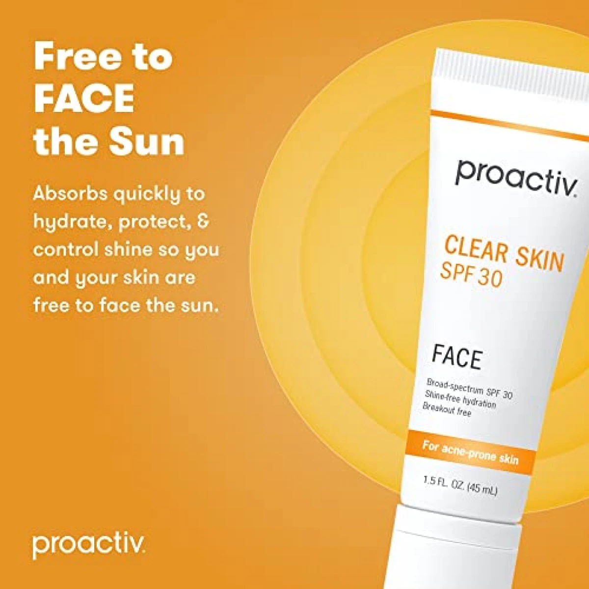 Proactiv Clear Skin Face Sunscreen Moisturizer With SPF 30 - Hydrating SPF Lotion And Sensitive Skin Sunscreen For Oily Skin And Acne-Prone Skin, Oil Free Matte Skincare Sunscreen, 1.5oz 4 Proactiv Clear Skin Face Sunscreen Moisturizer With SPF 30 - Hydrating SPF Lotion And Sensitive Skin Sunscreen For Oily Skin And Acne-Prone Skin, Oil Free Matte Skincare Sunscreen, 1.5oz - Image 2