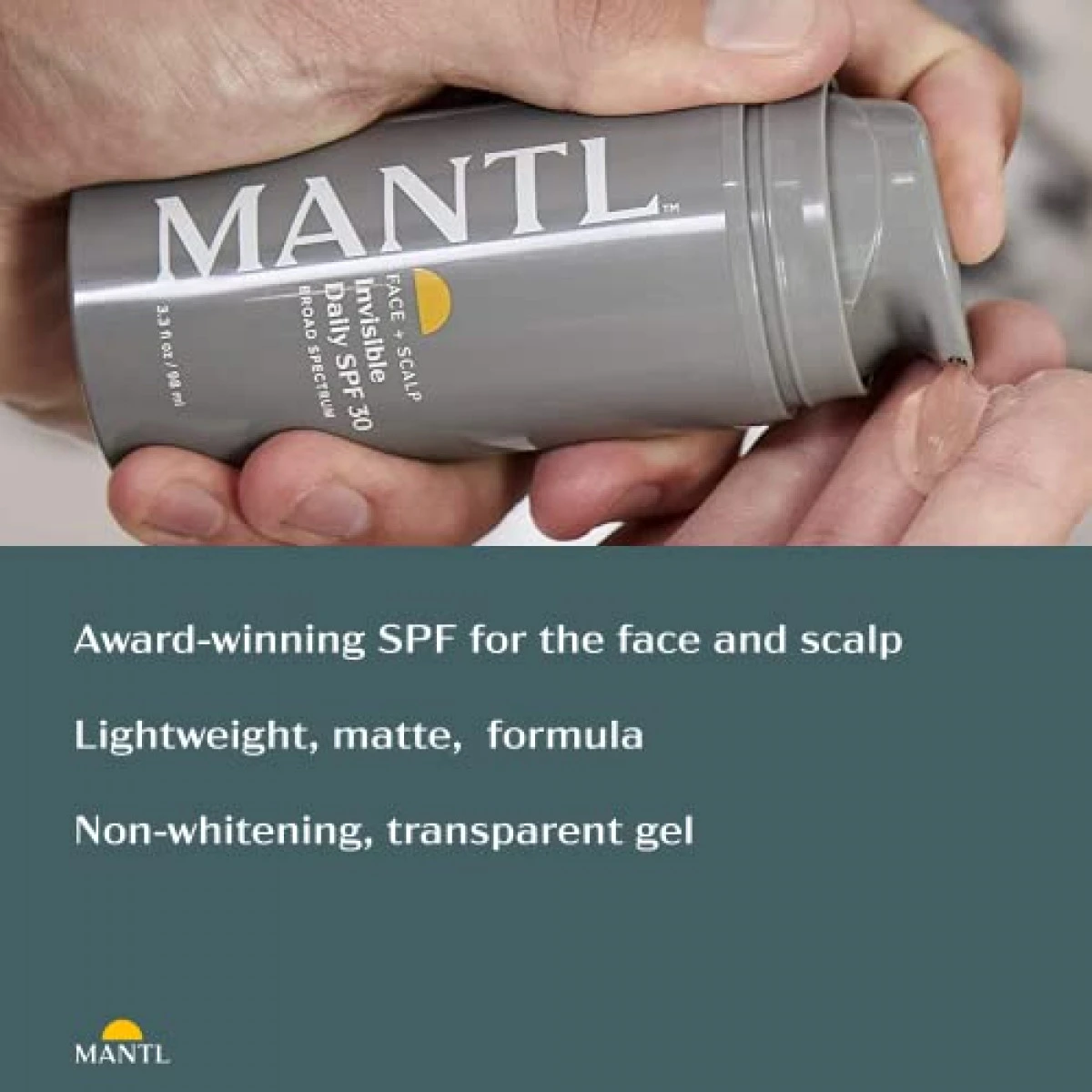 MANTL I Invisible Daily SPF 30 Broad Spectrum I Face Sunscreen, Clear Formula, No Shine, No Streaks, No Whitening SPF Moisturizer I 90 Day Supply 4 MANTL I Invisible Daily SPF 30 Broad Spectrum I Face Sunscreen, Clear Formula, No Shine, No Streaks, No Whitening SPF Moisturizer I 90 Day Supply - Image 2