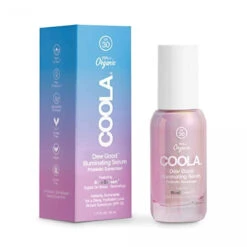 COOLA Organic Dew Good Illuminating Probiotic Serum With SPF 30, Dermatologist Tested Sunscreen With Plant-Derived BlueScreen Digital De-Stress Technology, 1.15 Fl Oz