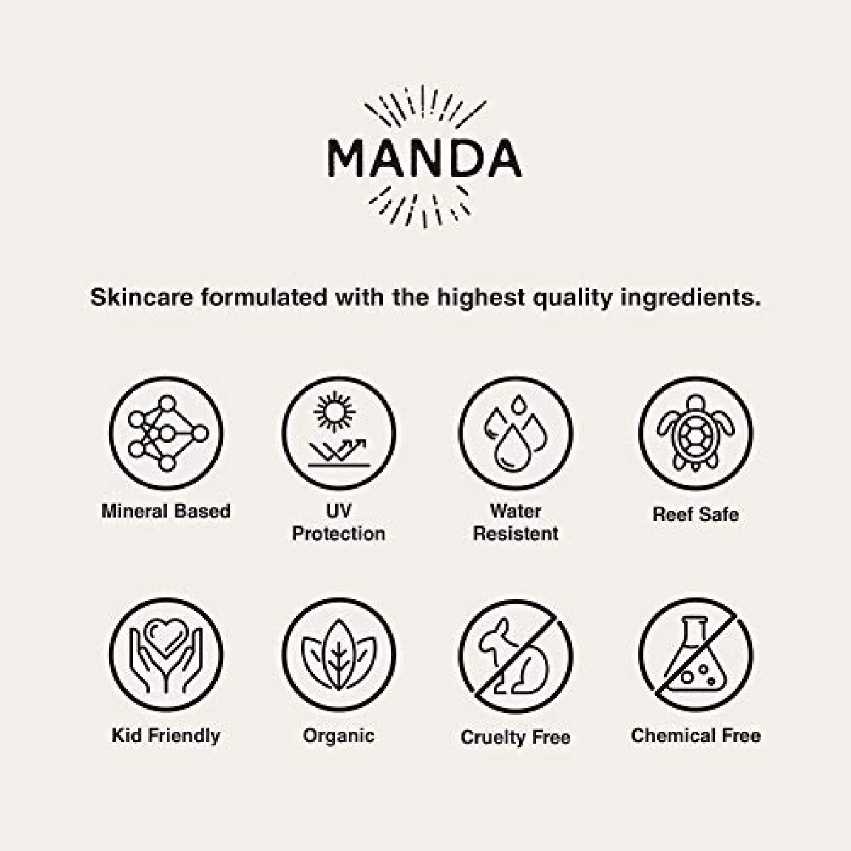 MANDA Organic Sun Paste - Natural, Reef & Ocean Safe - SPF 50 Sunscreen - Thanaka & Organic Ingredients For Active Lifestyles - Surfers, Hikers, Cyclists, Athlete Sunblock Paste - 1.4oz 4 MANDA Organic Sun Paste - Natural, Reef & Ocean Safe - SPF 50 Sunscreen - Thanaka & Organic Ingredients For Active Lifestyles - Surfers, Hikers, Cyclists, Athlete Sunblock Paste - 1.4oz - Image 2