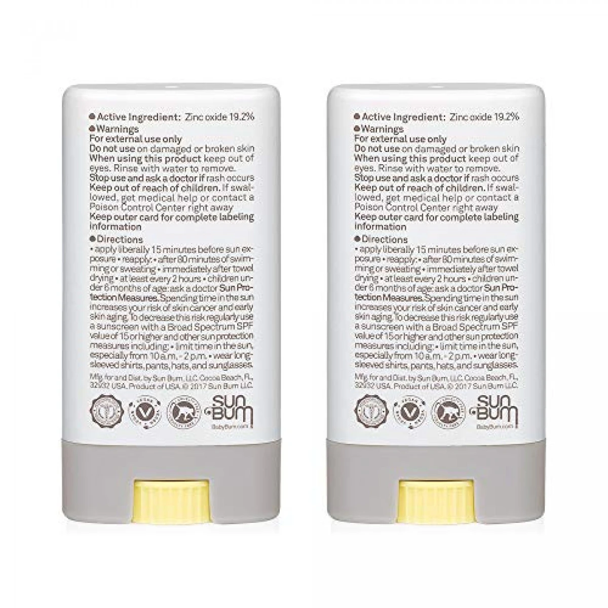 Sun Bum Baby Bum Mineral Sunscreen Face Stick - SPF 50 - UVA,UVB Face And Body Protection - Fragrance Free Safe For Sensitive Skin- Travel Size 0.45 Ounce (Pack Of 2) 4 Sun Bum Baby Bum Mineral Sunscreen Face Stick - SPF 50 - UVA,UVB Face And Body Protection - Fragrance Free Safe For Sensitive Skin- Travel Size 0.45 Ounce (Pack Of 2) - Image 2