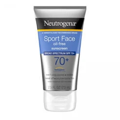 Neutrogena Sport Face Oil-Free Lotion Sunscreen With Broad Spectrum SPF 70+, Sweatproof & Waterproof Active Sunscreen, 2.5 Fl. Oz