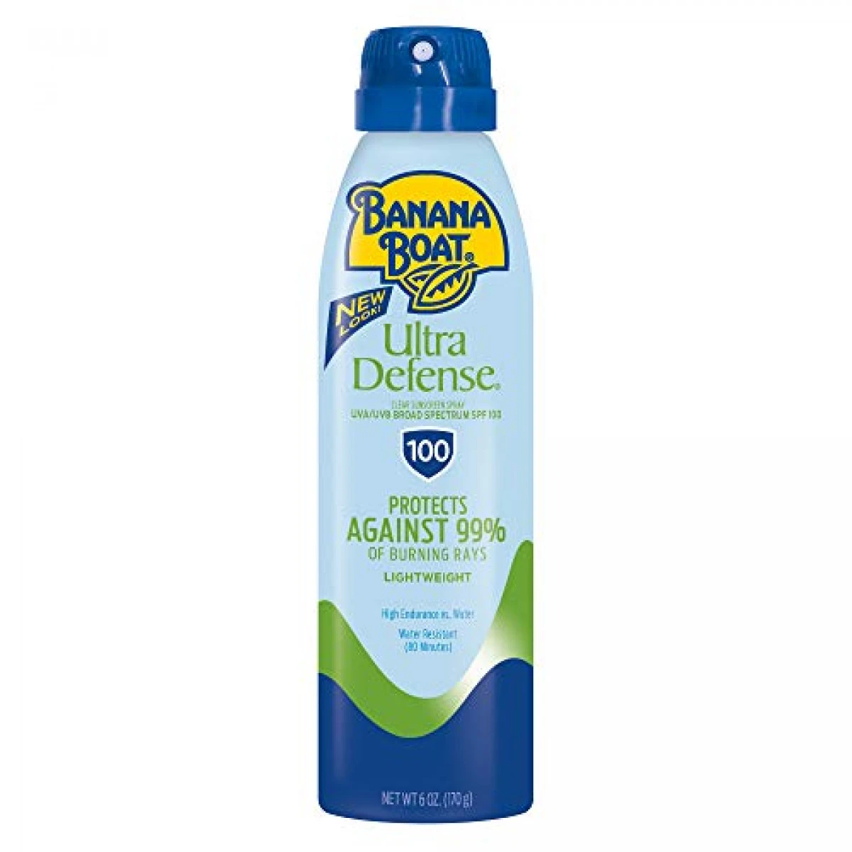 Banana Boat Ultra Defense MAX Skin Protect Clear, Broad Spectrum, Ultra Mist Sunscreen Spray, SPF 100, 6oz, Blue Cyan 3 Banana Boat Ultra Defense MAX Skin Protect Clear, Broad Spectrum, Ultra Mist Sunscreen Spray, SPF 100, 6oz, Blue Cyan
