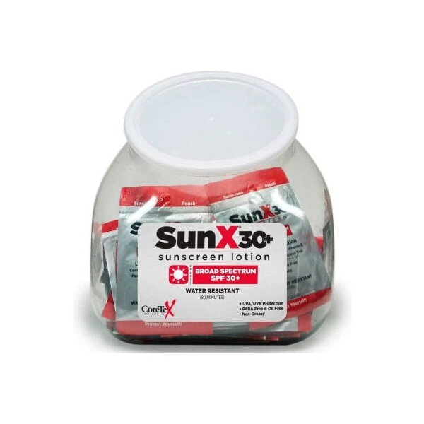CoreTex Sun X 30 Sunscreen Lotion, SPF 30+, Lotion, Pouch, Fish Bowl, 50 Packets 3 CoreTex Sun X 30 Sunscreen Lotion, SPF 30+, Lotion, Pouch, Fish Bowl, 50 Packets