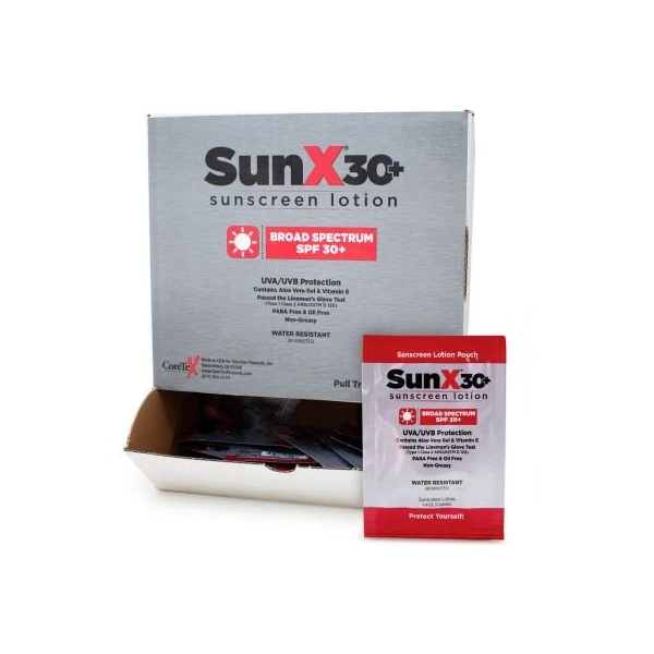 CoreTex Sun X 30 Sunscreen Lotion, SPF 30+, Lotion, Pouch, Wallmount, 50 Packets 3 CoreTex Sun X 30 Sunscreen Lotion, SPF 30+, Lotion, Pouch, Wallmount, 50 Packets