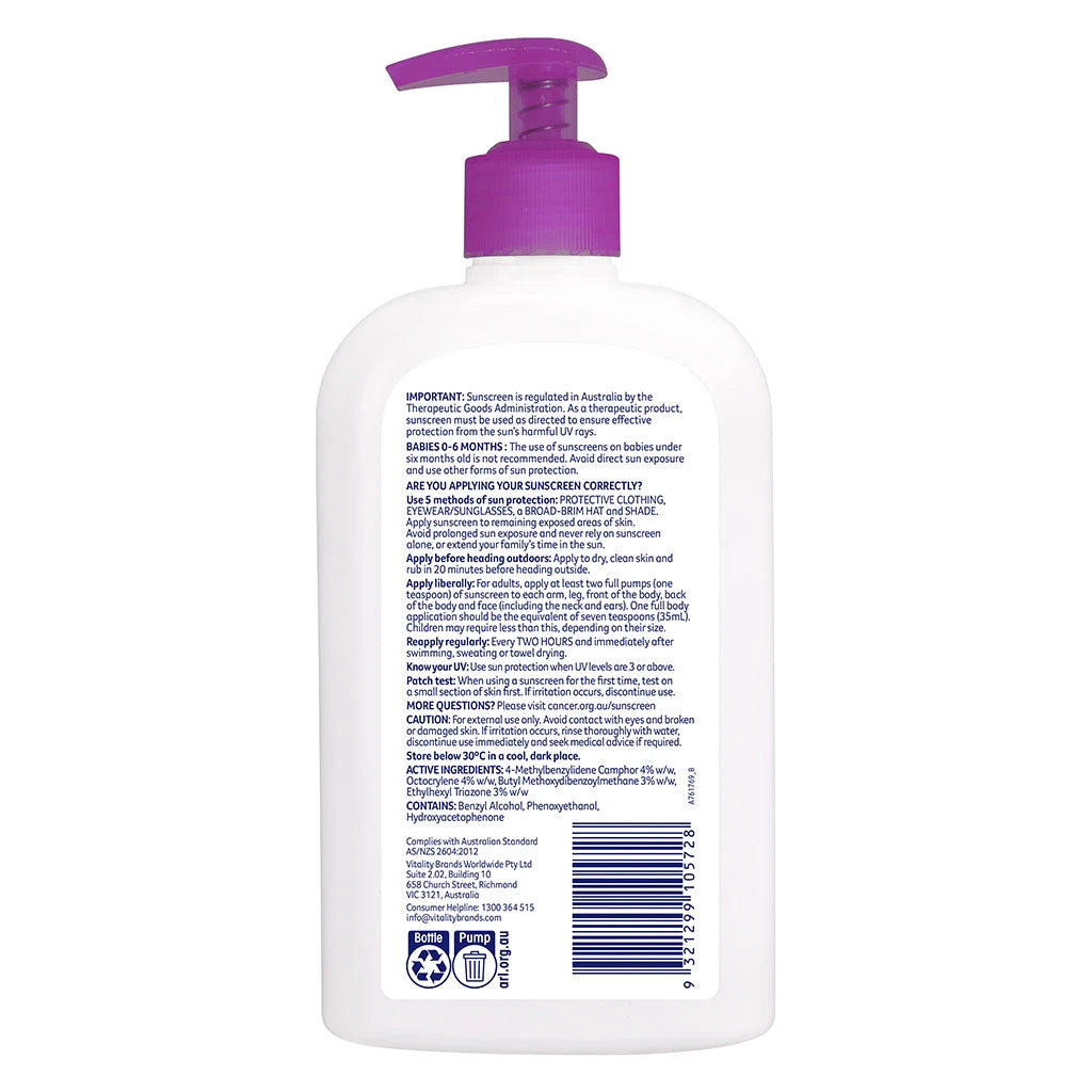 Kids Sunscreen SPF50+ 500ml 3 Kids Sunscreen SPF50+ 500ml - Image 2