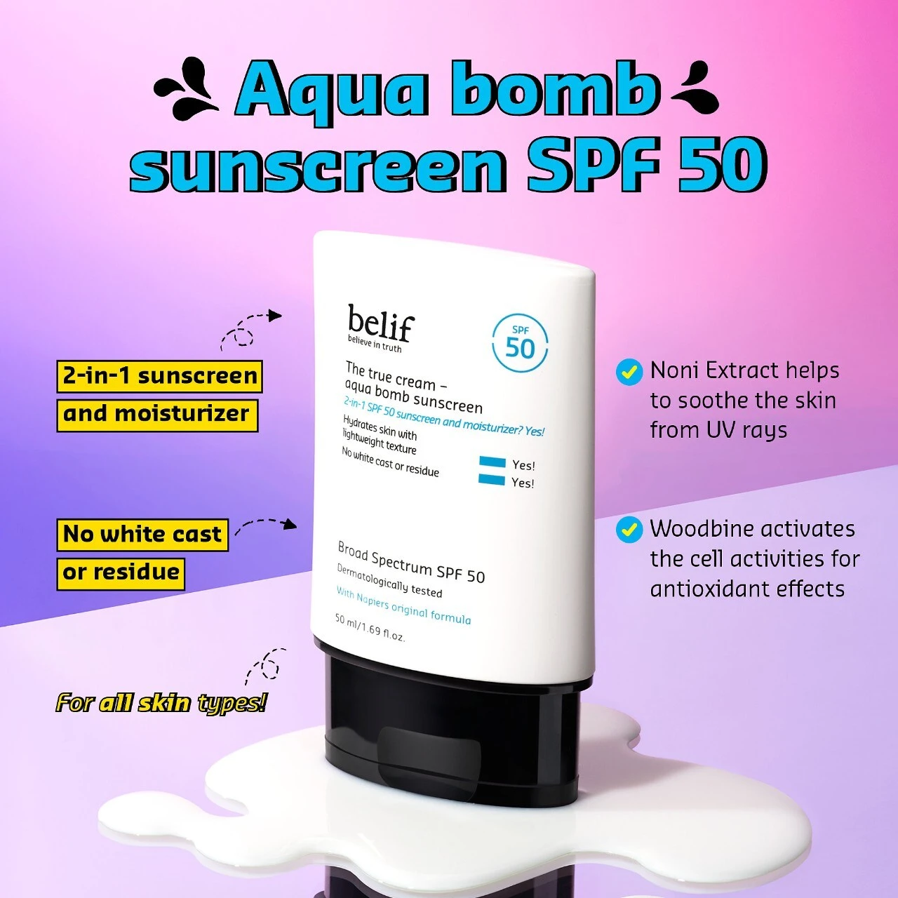 THE TRUE CREAM - AQUA BOMB SUNSCREEN BROAD SPECTRUM SPF 50 4 THE TRUE CREAM - AQUA BOMB SUNSCREEN BROAD SPECTRUM SPF 50 - Image 2