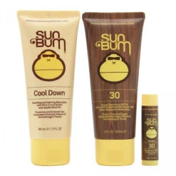 Sun Bum Premium Day Tripper Travel-Sized Sun Care Pack, SPF 30, Sunscreen, Lip Balm Sunblock, After Sun Lotion, Hypoallergenic, Paraben Free, Packaging May Vary