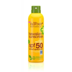 Alba Botanica Coconut Oil Hawaiian Clear Spray SPF 50 Sunscreen, 6 Oz.