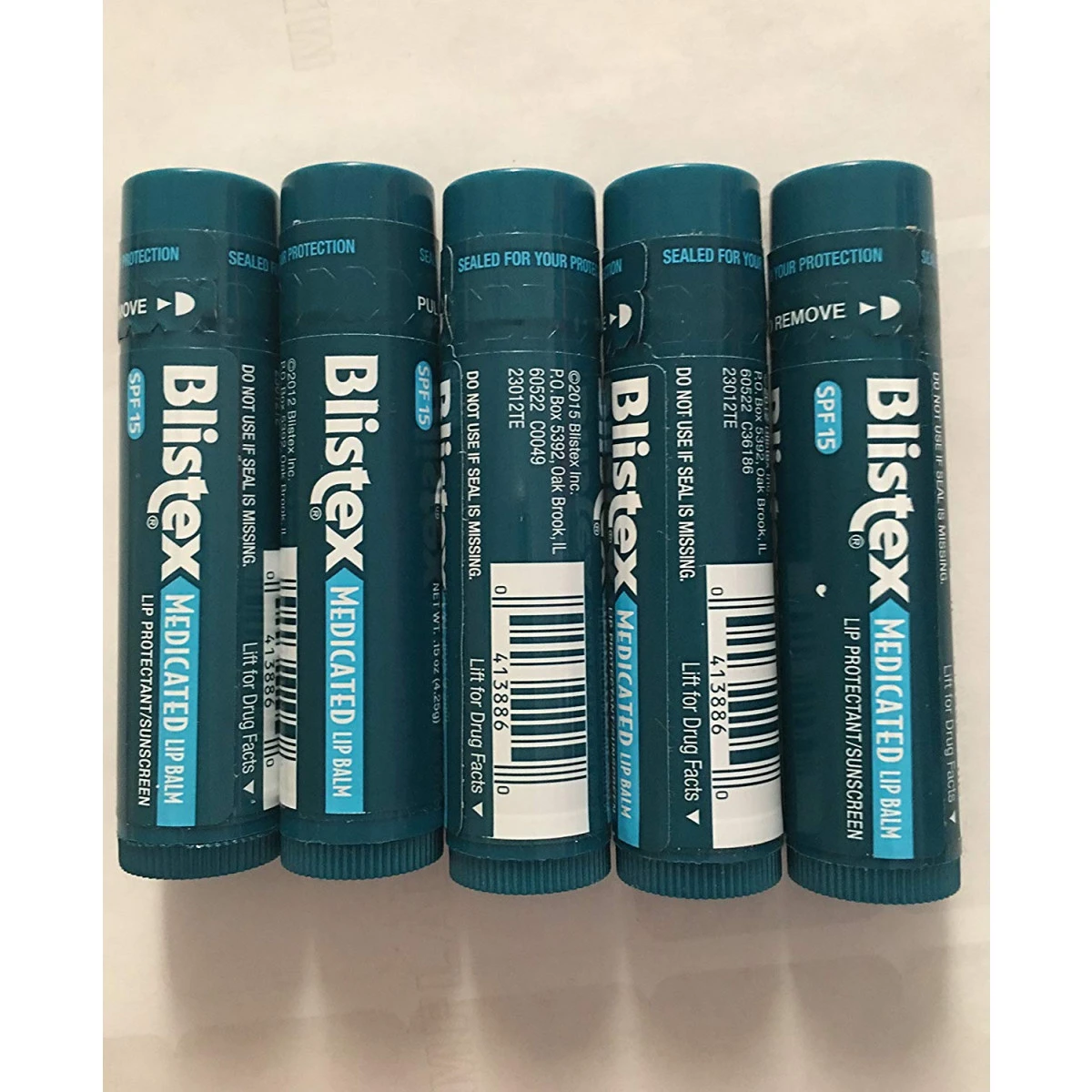 Lot Of Five (5) BLISTEX Medicated Lip Balm Protectant / Sunscreen SPF15 3 Lot Of Five (5) BLISTEX Medicated Lip Balm Protectant / Sunscreen SPF15