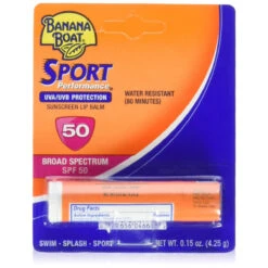 Banana Boat Sport Performance Sunscreen Lip Balm SPF 50 0.15 Oz (Pack Of 4)
