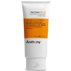 Anthony Day Cream SPF 30, 3 Fl Oz, Contains Squalane, Glycerin, Soy And Vitamin E, Hydrates, Nourishes, And Sunscreen Provides Broad Spectrum Protection To Skin