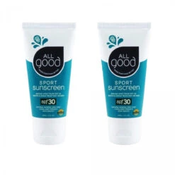 All Good Sport Mineral Sunscreen Lotion - SPF 30 - Zinc Oxide - Coral Reef Safe - Water Resistant - UVA/UVB Broad Spectrum (3 Oz)(2-Pack)