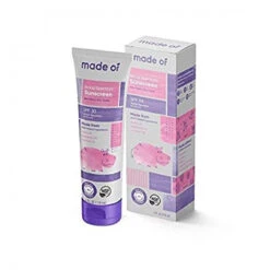 Baby Sunscreen Organic SPF 30 By MADE OF - Zinc Oxide Sunscreen - EWG Sunscreen Rated 1 And NSF Organic SPF - Made In USA - 4oz - (Fragrance Free, 1-Pack)