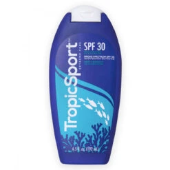 TropicSport Mineral Sunscreen Lotion SPF 30, Reef Friendly, Water Resistant, Broad Spectrum, Natural Organic, Kids And Family Friendly (6.5 Oz)