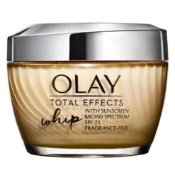 Olay Total Effects Whip Face Moisturizer With Sunscreen, SPF 25 Fragrance-Free, 1.7 Oz