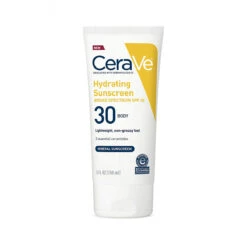 CeraVe 100% Mineral Sunscreen SPF 30 | Body Sunscreen With Zinc Oxide And Titanium Dioxide For Sensitive Skin | 5 Oz, 1 Pack