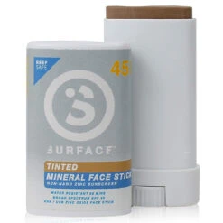 Surface Tinted Mineral Face Sunscreen Stick - Reef Safe, Broad Spectrum UVA/UVB Protection, Non-Migrating, Non-Greasy, Ultra Water Resistant - SPF 45, 0.5oz