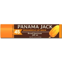 Panama Jack SPF 45 Lip Balm - Broad Spectrum UVA-UVB Sunscreen Protection, Prevents And Soothes Dry, Chapped Lips (Pack Of 3, Dreamsicle)