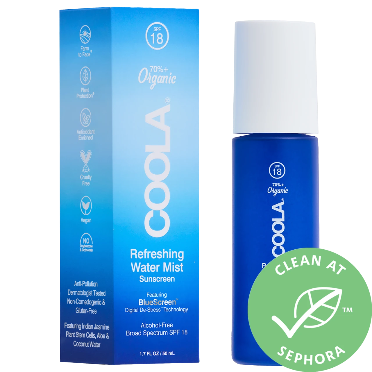Coola FULL SPECTRUM 360° REFRESHING WATER MIST ORGANIC FACE SUNSCREEN SPF 18 3 Coola FULL SPECTRUM 360° REFRESHING WATER MIST ORGANIC FACE SUNSCREEN SPF 18