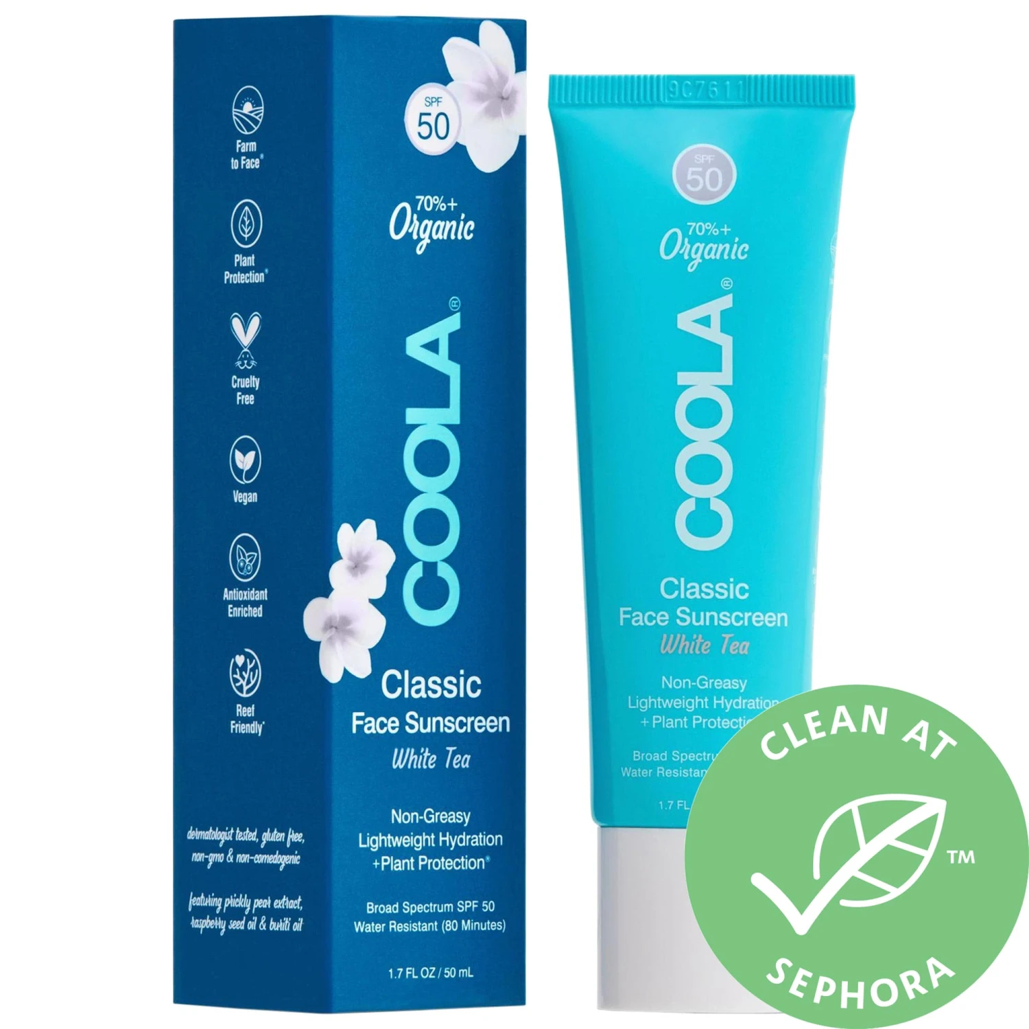 Coola CLASSIC FACE SUNSCREEN SPF 50 WHITE TEA 3 Coola CLASSIC FACE SUNSCREEN SPF 50 WHITE TEA