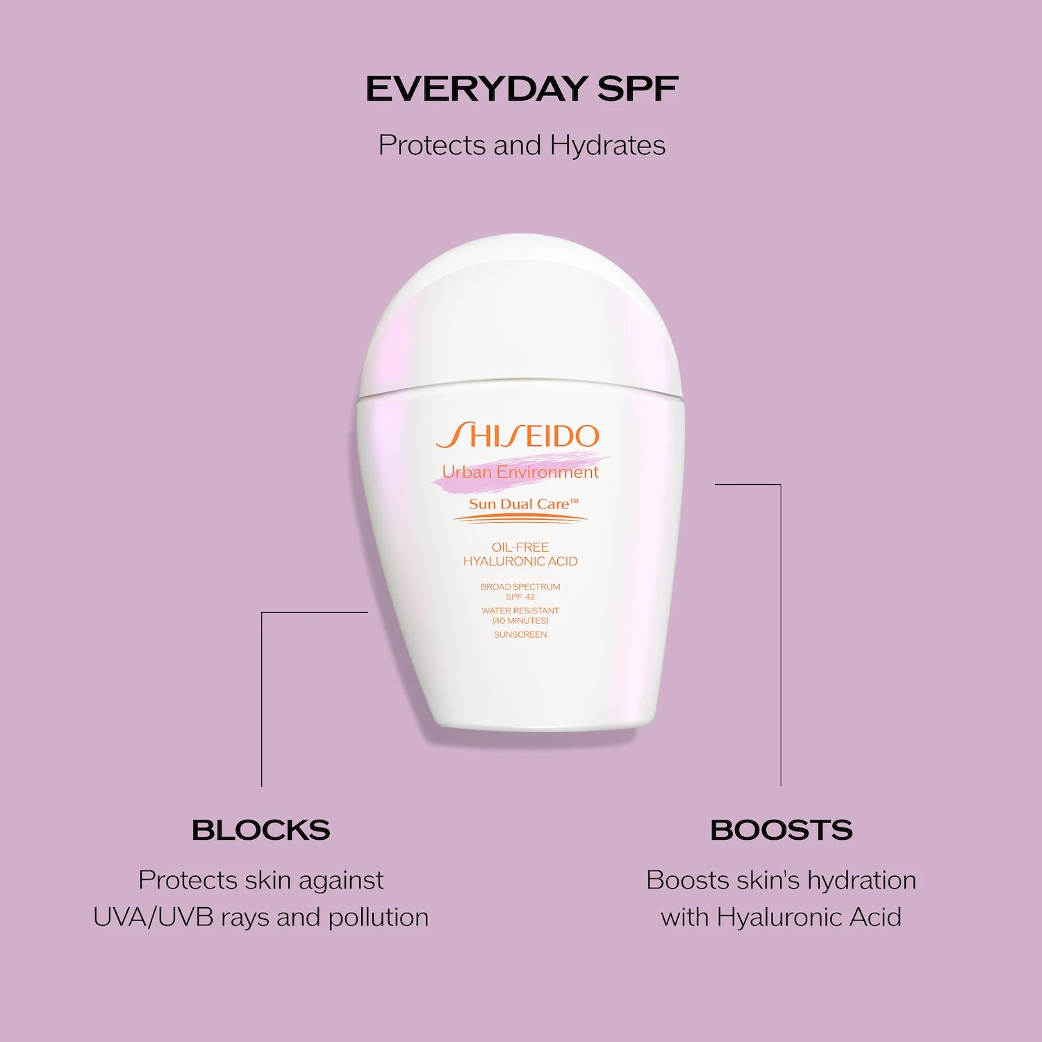 Shiseido URBAN ENVIRONMENT OIL-FREE SUNSCREEN BROAD-SPECTRUM SPF 42 WITH HYALURONIC ACID 7 Shiseido URBAN ENVIRONMENT OIL-FREE SUNSCREEN BROAD-SPECTRUM SPF 42 WITH HYALURONIC ACID - Image 5