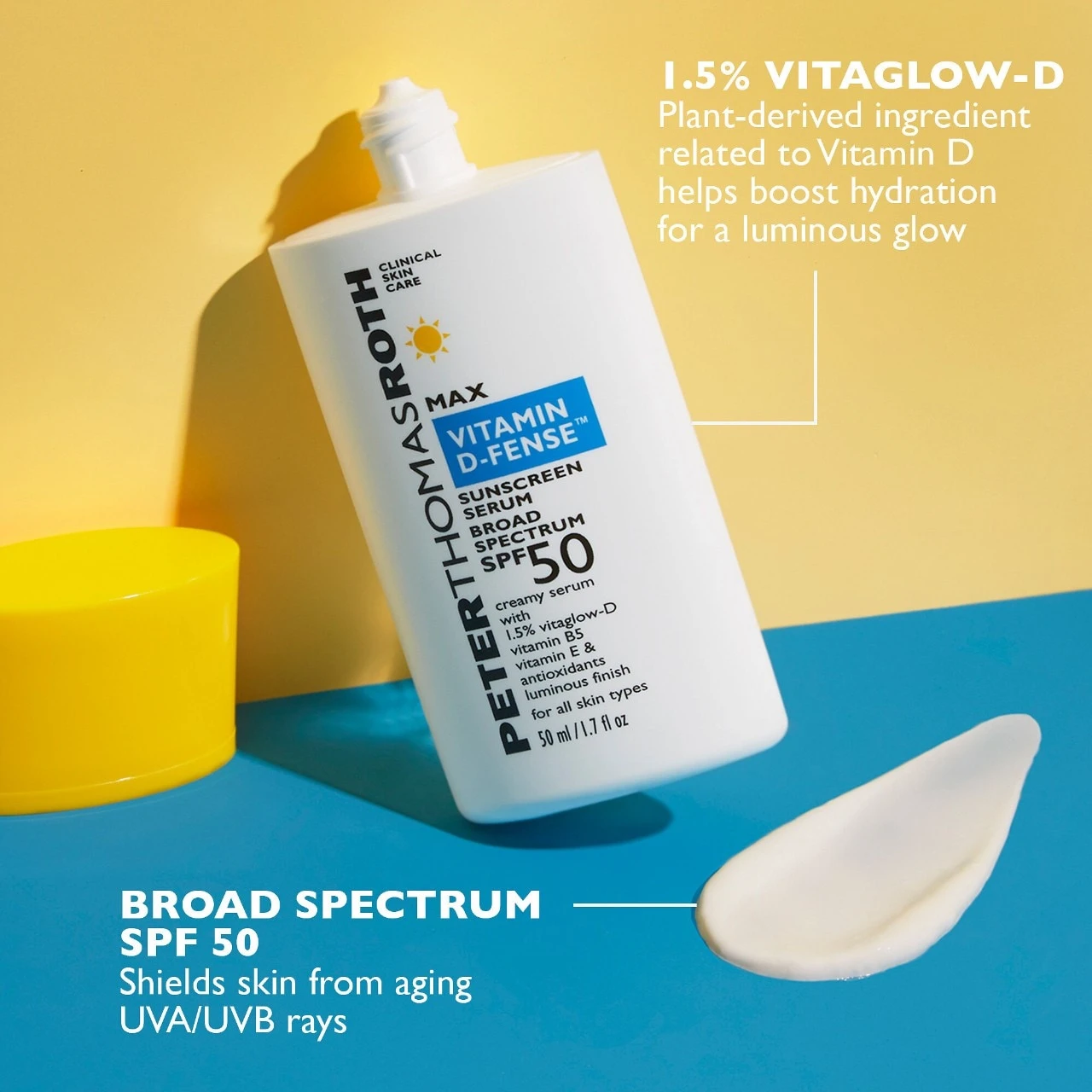 Peter Thomas Roth MAX VITAMIN D-FENSE™ SUNSCREEN SERUM BROAD SPECTRUM SPF 50 4 Peter Thomas Roth MAX VITAMIN D-FENSE™ SUNSCREEN SERUM BROAD SPECTRUM SPF 50 - Image 2